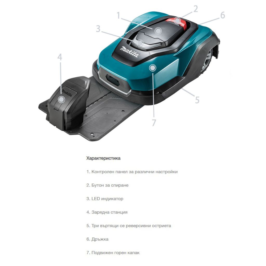 Косачка робот акумулаторна Makita RM350D, 18V