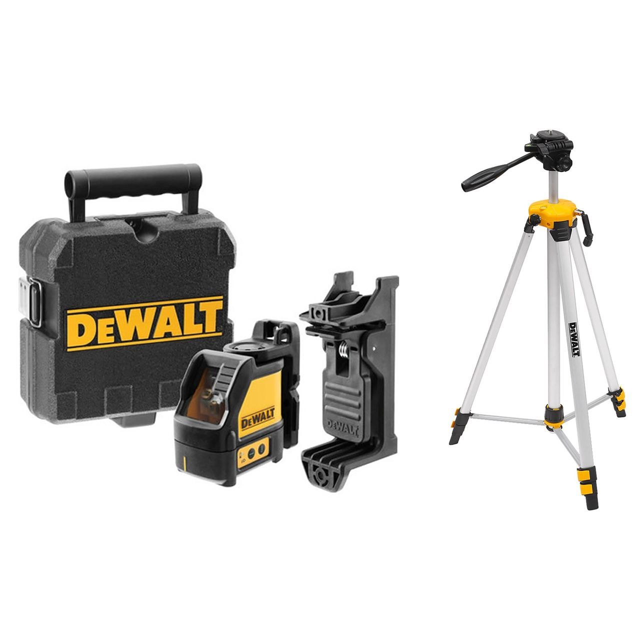 Зелен лазерен нивелир линеен DеWALT DW088CG с подарък тринога