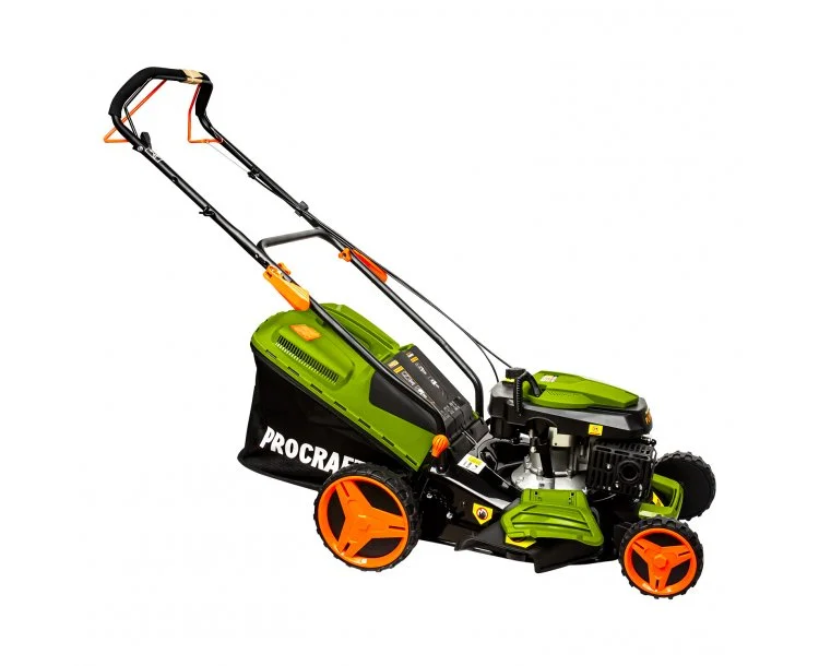 Косачка бензинова, самоходна, 4в1, PROCRAFT PLM460, 3 к.с., 460 см ширина на косене, 146 cc, 4-тактов двигател, 20-70мм височина на косене, 50л. кош