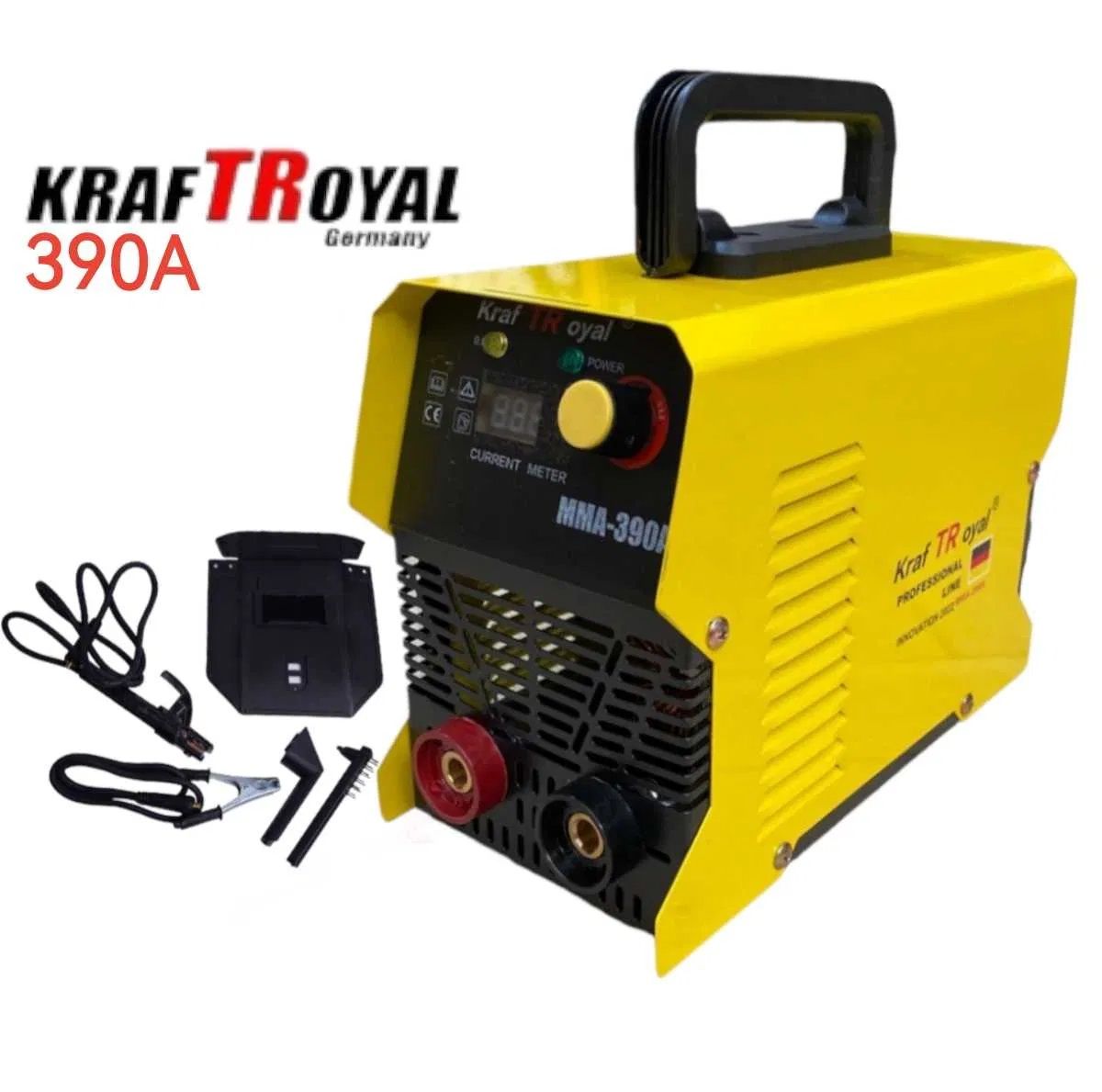 Инверторен електрожен KRAFTROYAL 390A + Подарък соларен шлем