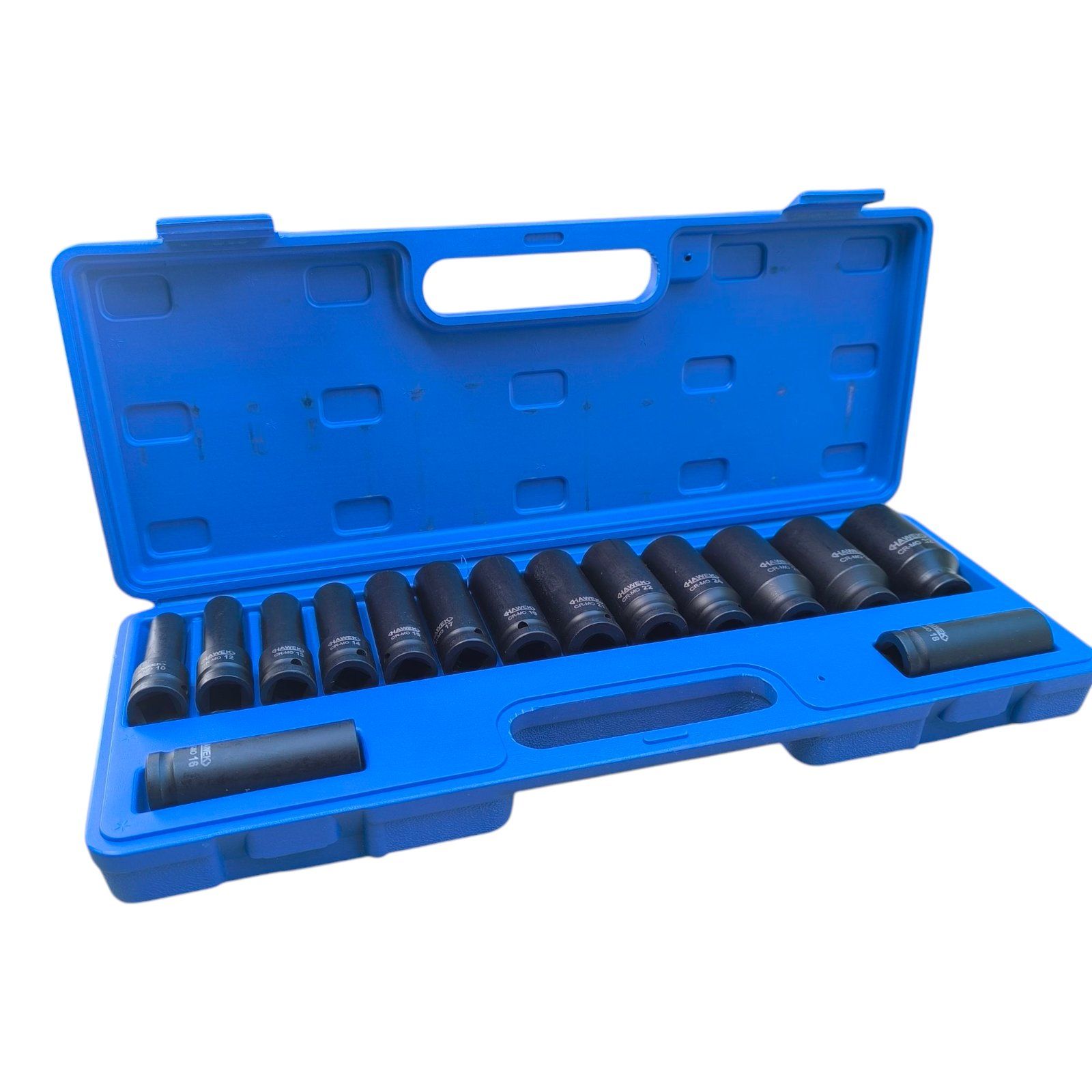 Вложки 1/2″ УДЪЛЖЕНИ 12стенни , 15 ЧАСТИ HAWEK