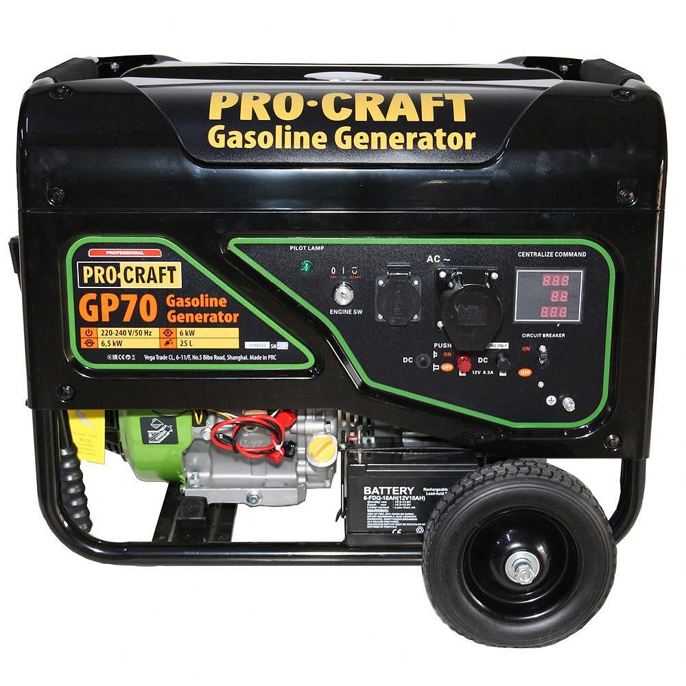 PROCRAFT GP70 Бензинов генератор 6,5 kW