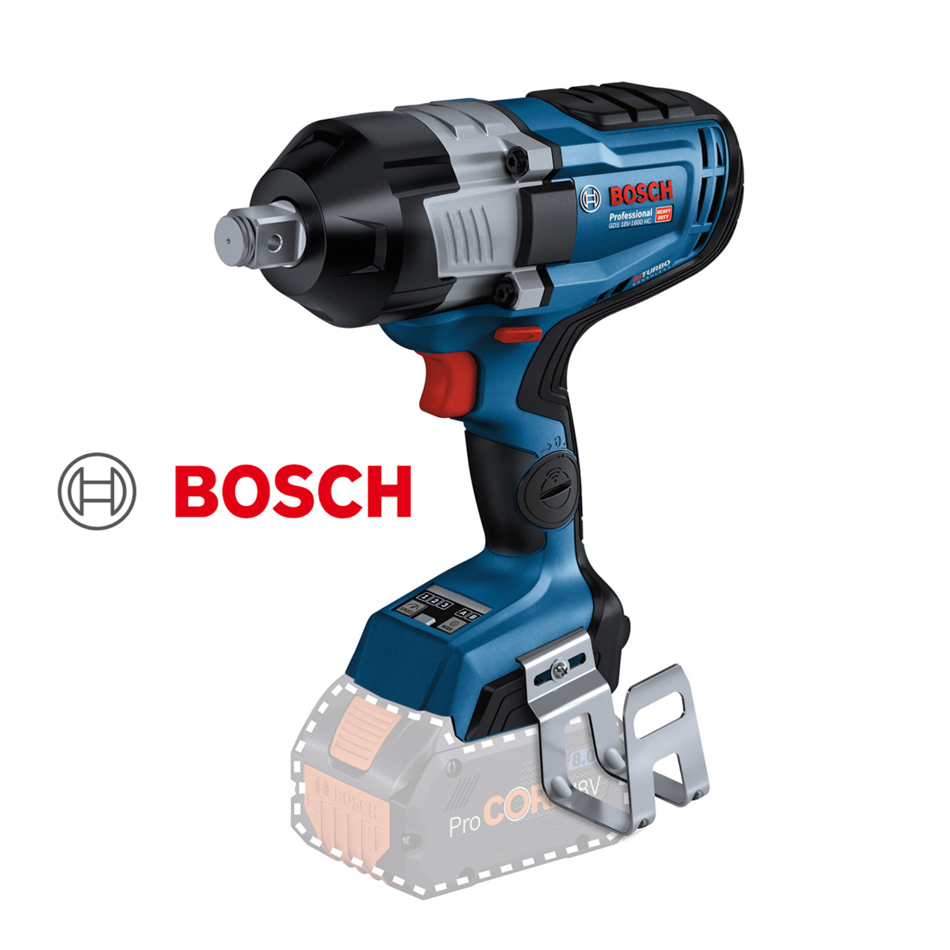 Акумулаторен гайковерт ударен BOSCH GDS 18V-1600 HC SOLO, 18 V, 2200 Nm