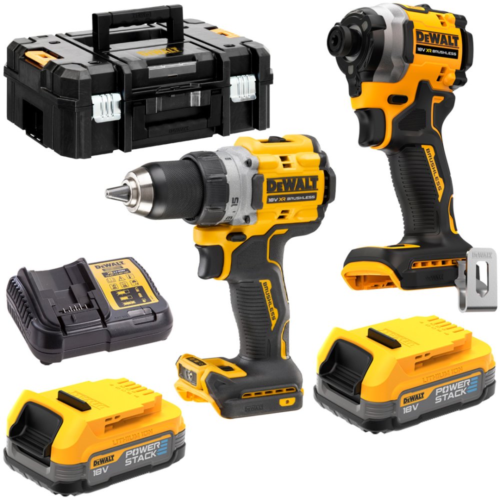 Комплект акумулаторни винтоверти DeWALT DCK2051E2T, 18V