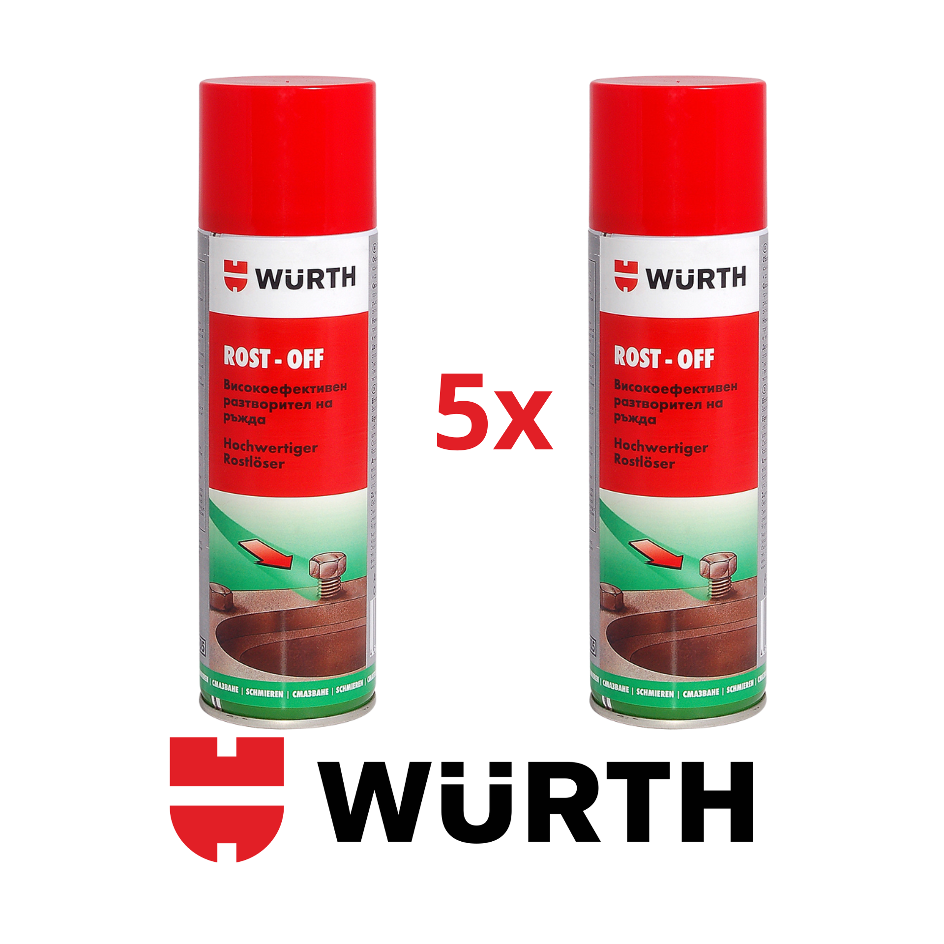 Разтворител на ръжда Wurth Rost off, 300ml 5БРОЯ