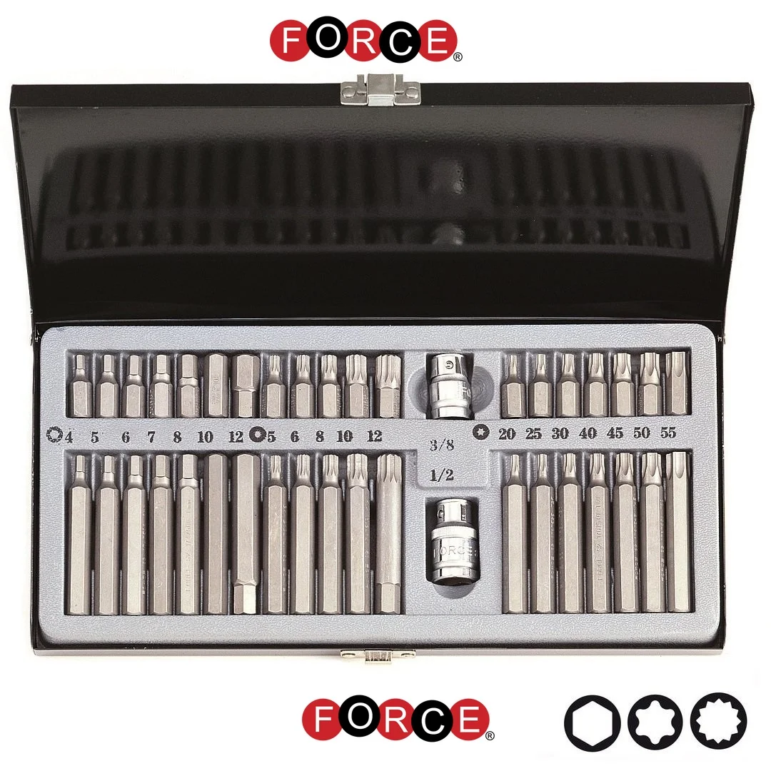 К-т накрайници TORX, ИМБУСИ, М 40части