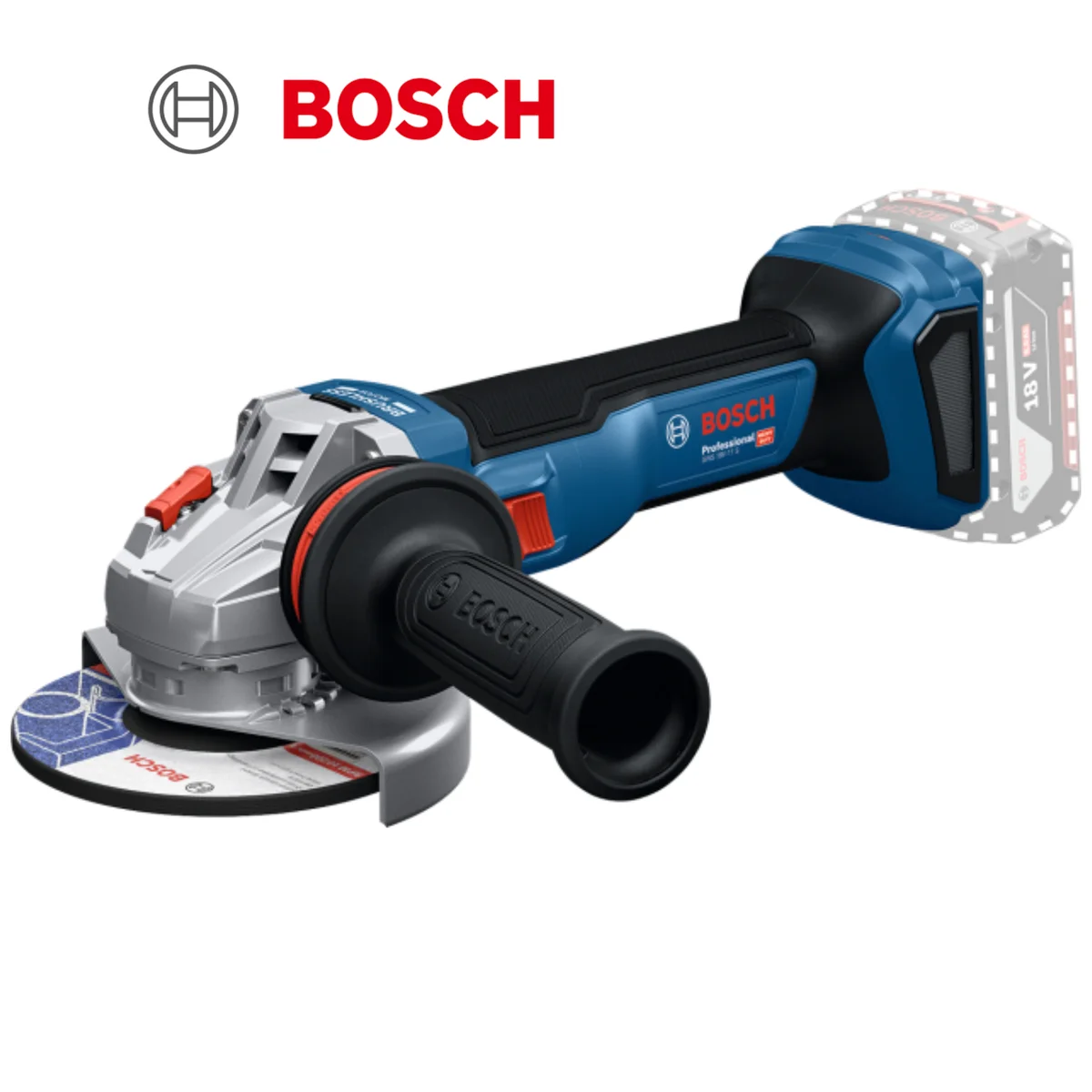 Акумулаторен ъглошлайф BOSCH GWS 18V-11 S SOLO, 18V, 125mm