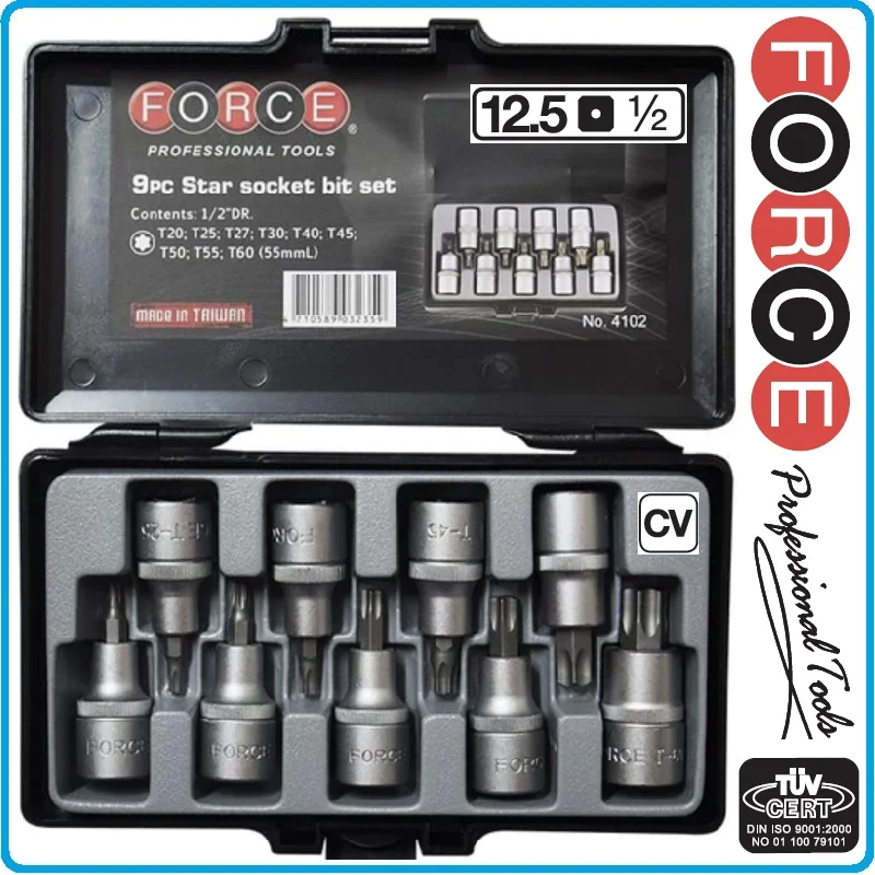 К-т вложки TORX от T20 до Т60 1/2 9 части