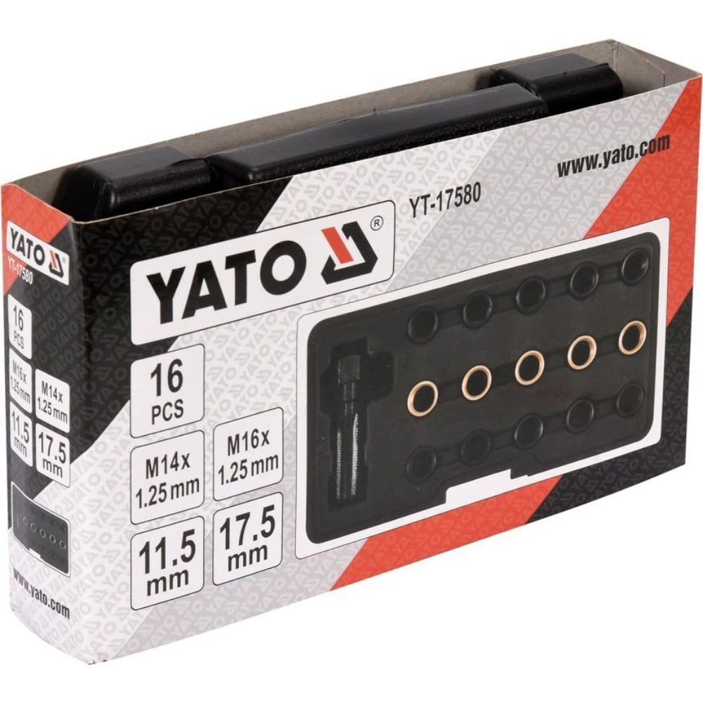 Комплект за ремонт на резби на запалителни свещи YATO, 16 части YATO EURO YT 17580