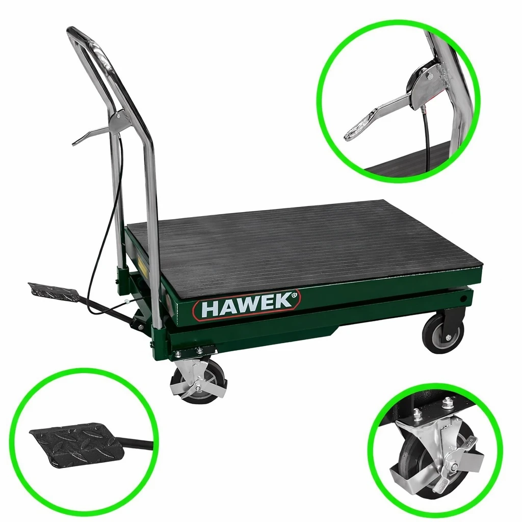 ХИДРАВЛИЧНА ПОВДИГАЩА КОЛИЧКА 260 - 780 ММ 500 КГ HAWEK