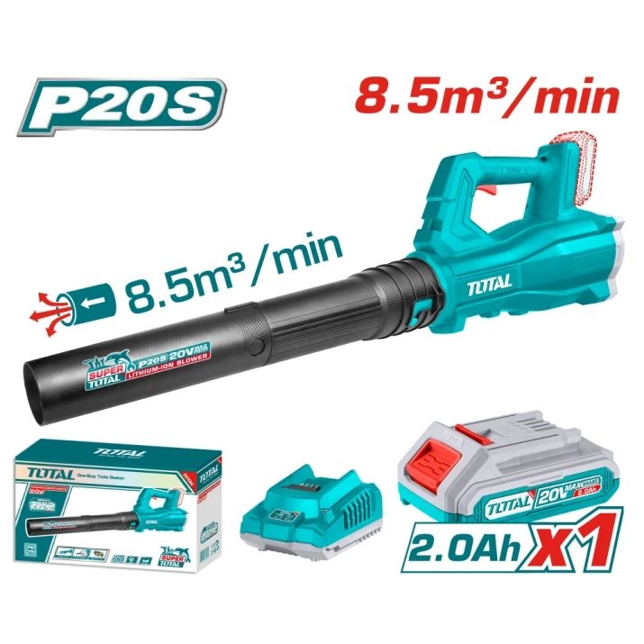 Акумулаторен издухвател TOTAL, 20V / 2Ah