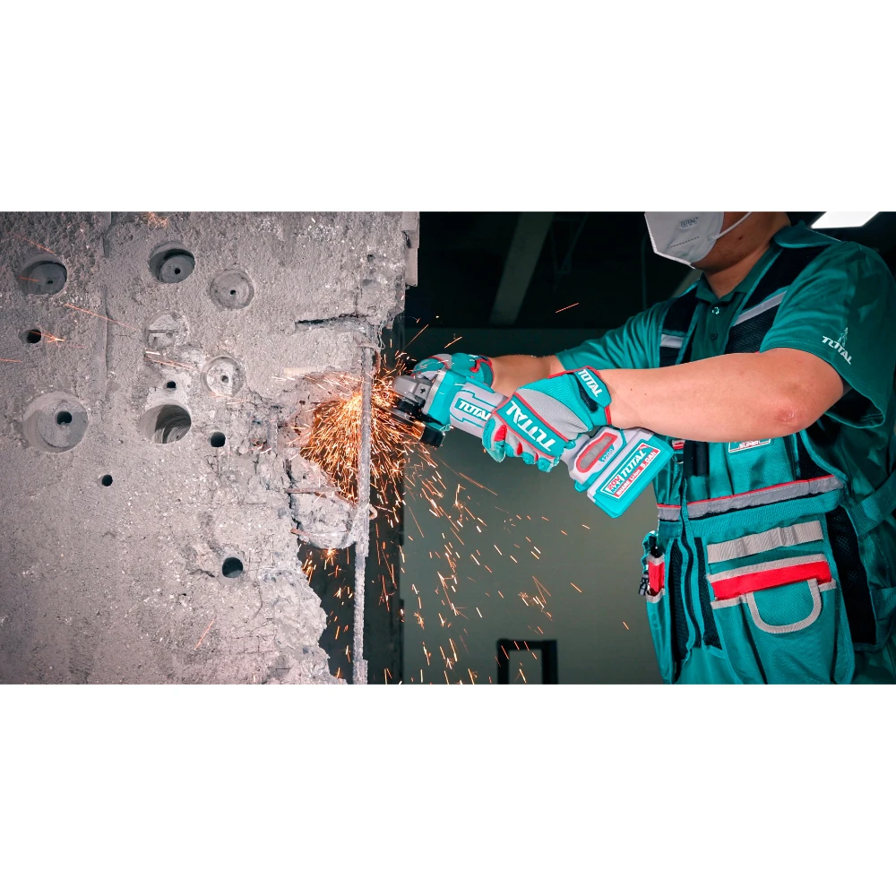 Акумулаторен безчетков ъглошлайф TOTAL TAGLI2120272E, 20 V, Ф 125 мм, 2 x 5 Ah TOTAL TL IND TAGLI2120272E