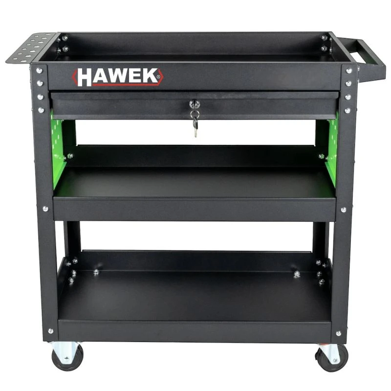 Инструментална Количка HAWEK с 3 Рафта и 1 Чекмедже Количка за Инструменти HW-1191