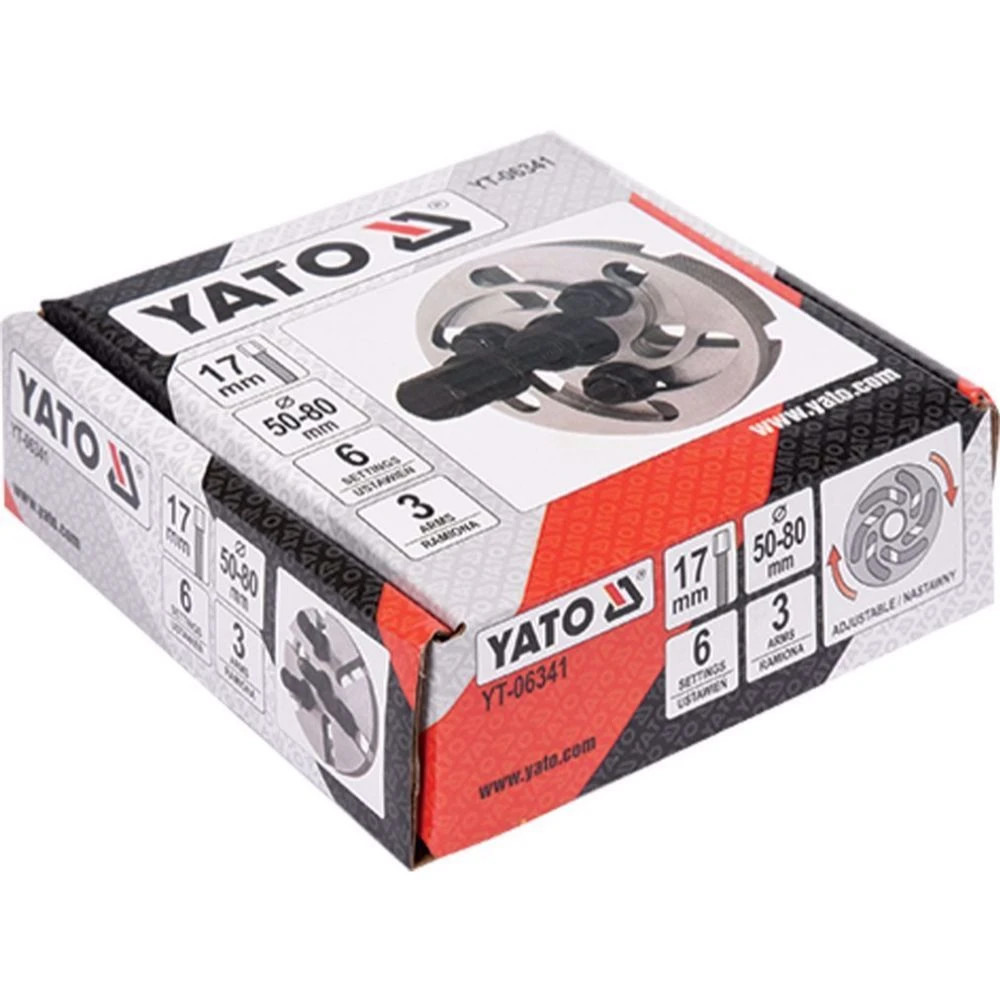 Унивeрсална скоба за демонтаж на шайби и ролки YATO, Ø 50 - 80 мм