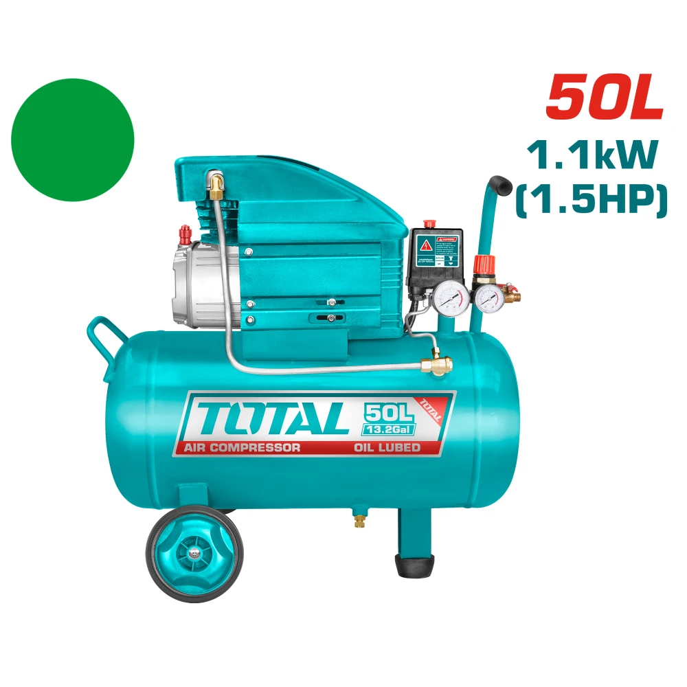 Бутален компресор TOTAL, 50 L, 1100 W